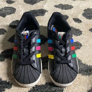 Adidas Superstar - multi color/black- size 9c